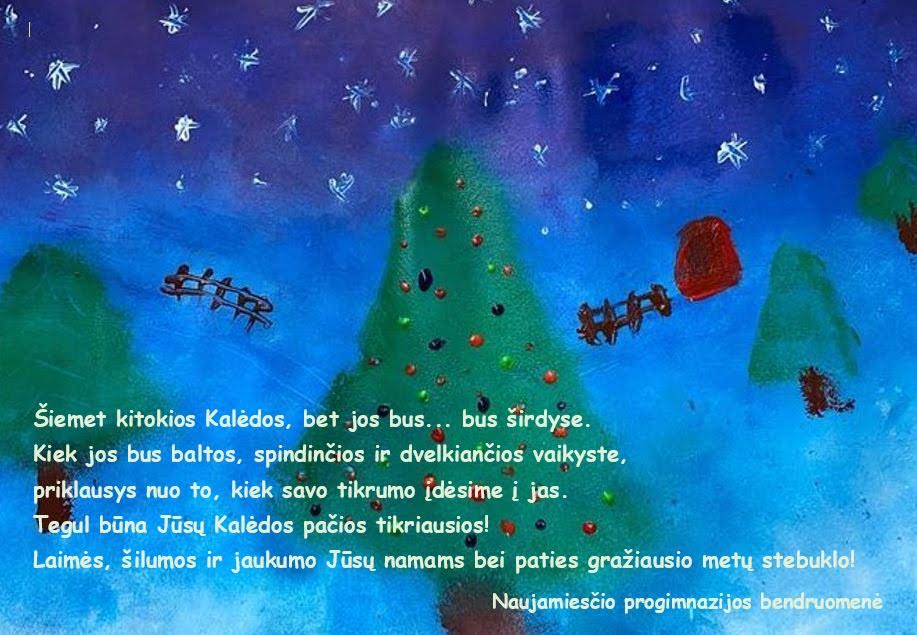 Jurbarko Naujamiesčio progimnazijos bendruomenės sveikinimas