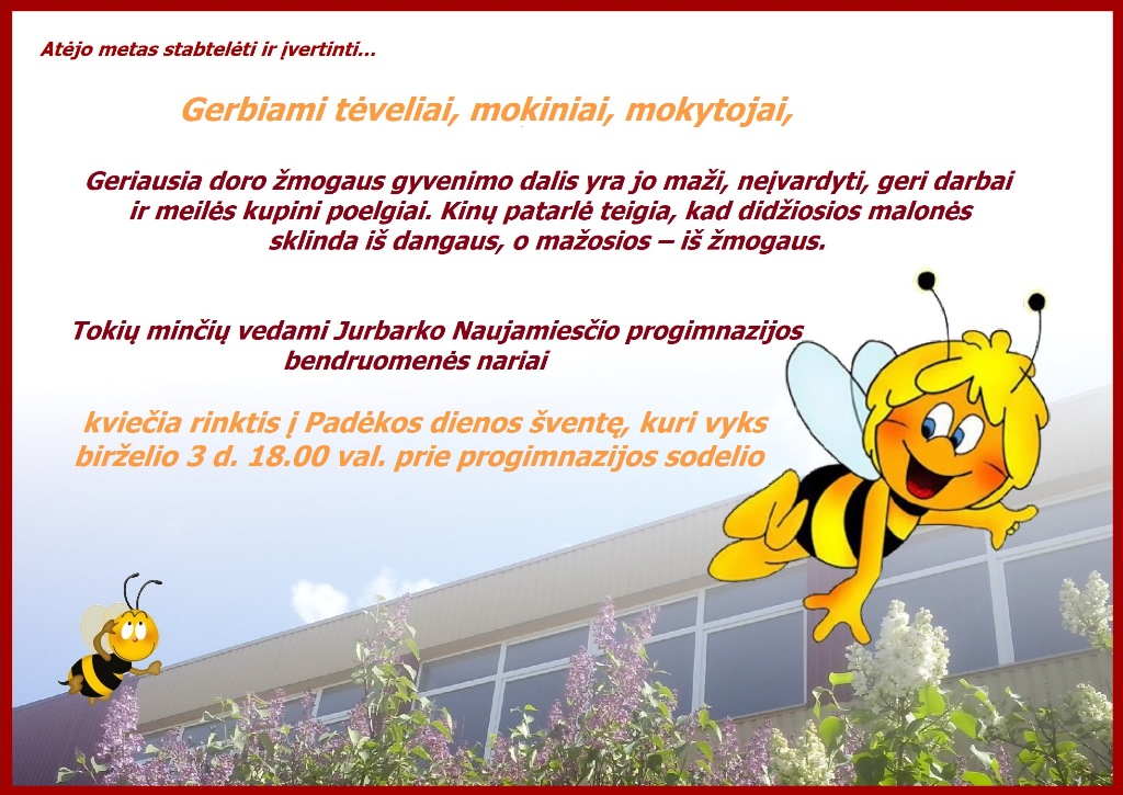 Skelbimas padekosdienai 20191